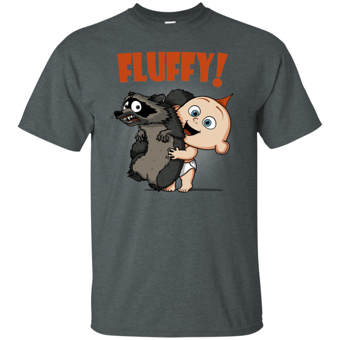 T-Shirts Dark Heather / S Fluffy Raccoon T-Shirt