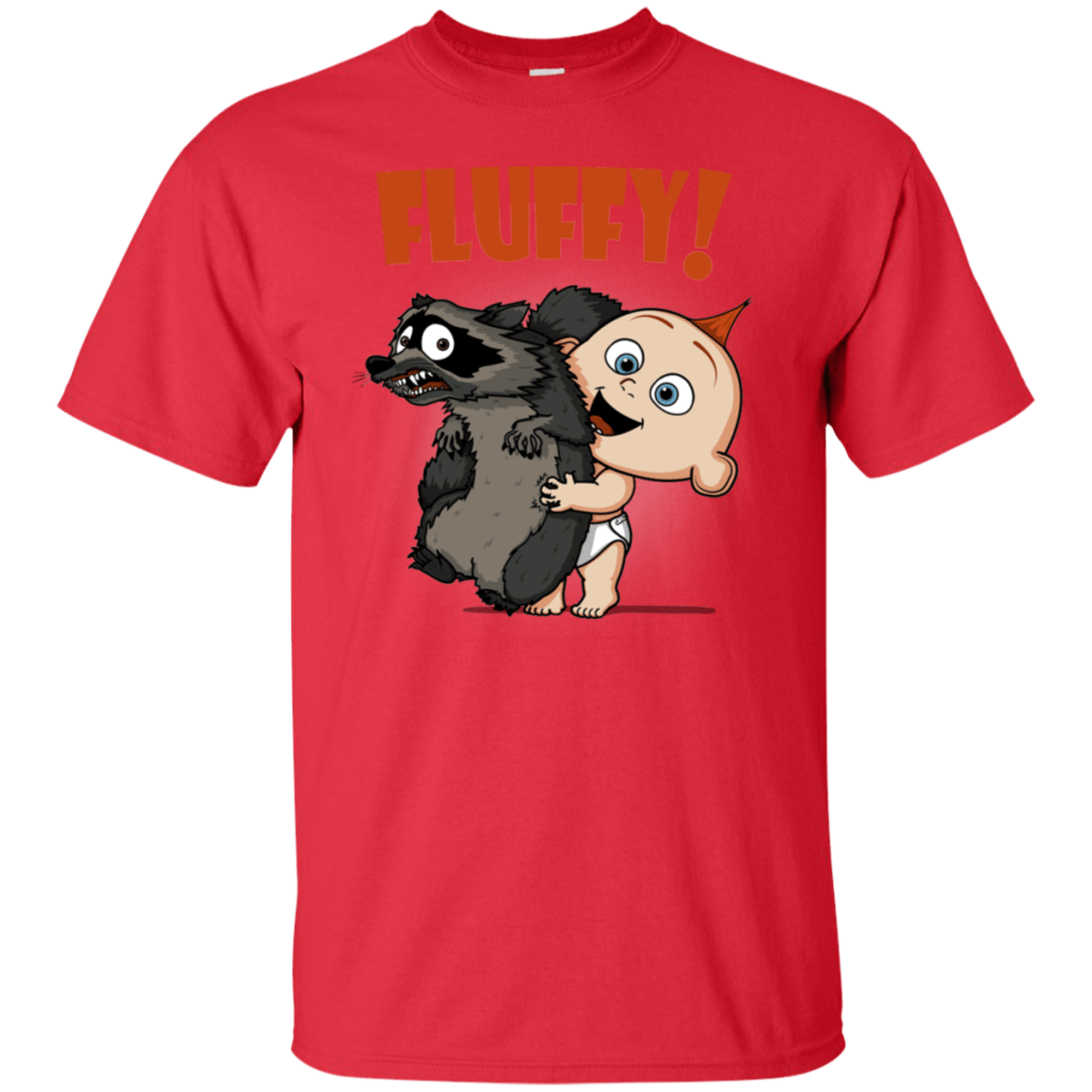 T-Shirts Red / S Fluffy Raccoon T-Shirt