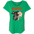 T-Shirts Envy / X-Small Fluffy Raccoon Triblend Dolman Sleeve