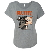 T-Shirts Premium Heather / X-Small Fluffy Raccoon Triblend Dolman Sleeve