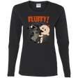 T-Shirts Black / S Fluffy Raccoon Women's Long Sleeve T-Shirt
