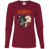 T-Shirts Cardinal / S Fluffy Raccoon Women's Long Sleeve T-Shirt