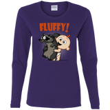 T-Shirts Purple / S Fluffy Raccoon Women's Long Sleeve T-Shirt