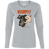 T-Shirts Sport Grey / S Fluffy Raccoon Women's Long Sleeve T-Shirt