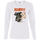 T-Shirts White / S Fluffy Raccoon Women's Long Sleeve T-Shirt