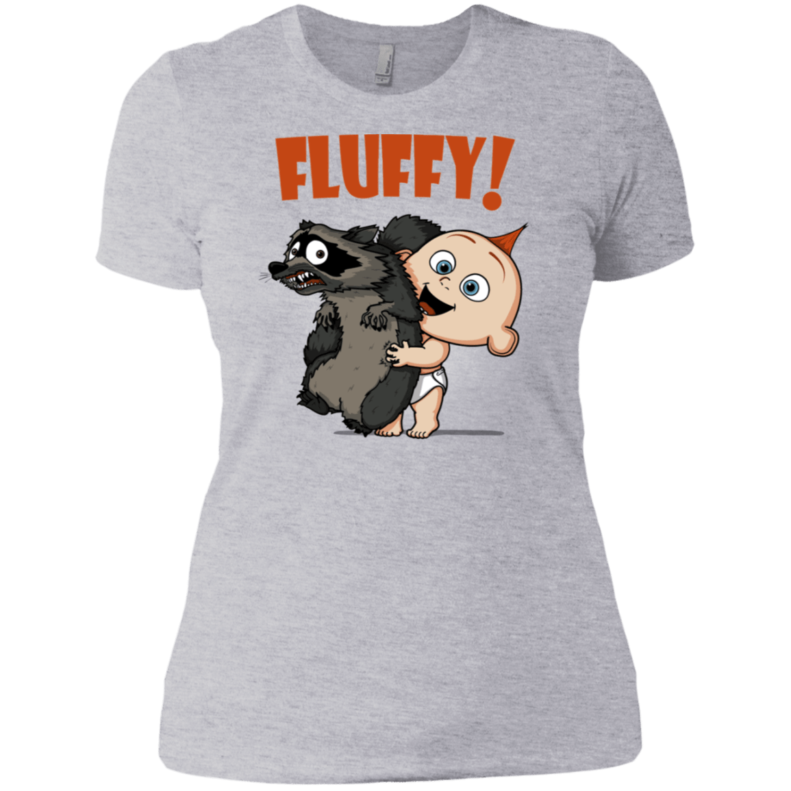 T-Shirts Heather Grey / X-Small Fluffy Raccoon Women's Premium T-Shirt