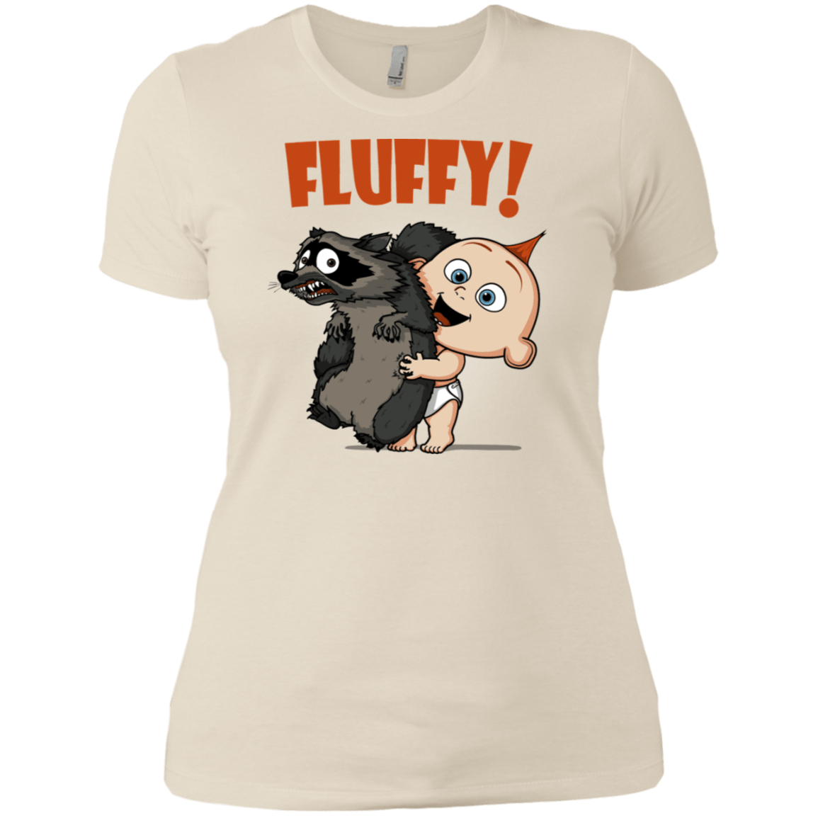 T-Shirts Ivory/ / X-Small Fluffy Raccoon Women's Premium T-Shirt