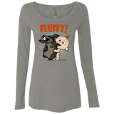 T-Shirts Venetian Grey / S Fluffy Raccoon Women's Triblend Long Sleeve Shirt