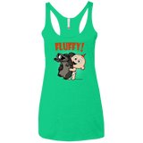 T-Shirts Envy / X-Small Fluffy Raccoon Women's Triblend Racerback Tank