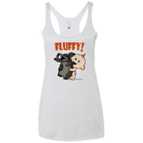 T-Shirts Heather White / X-Small Fluffy Raccoon Women's Triblend Racerback Tank