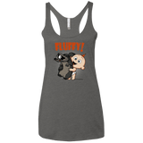 T-Shirts Premium Heather / X-Small Fluffy Raccoon Women's Triblend Racerback Tank