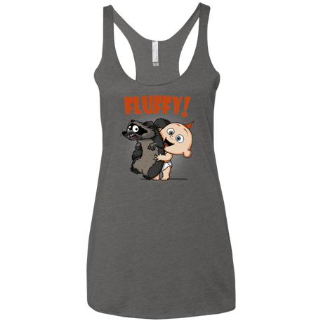 T-Shirts Premium Heather / X-Small Fluffy Raccoon Women's Triblend Racerback Tank