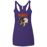 T-Shirts Purple Rush / X-Small Fluffy Raccoon Women's Triblend Racerback Tank