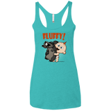 T-Shirts Tahiti Blue / X-Small Fluffy Raccoon Women's Triblend Racerback Tank