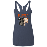 T-Shirts Vintage Navy / X-Small Fluffy Raccoon Women's Triblend Racerback Tank