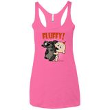 T-Shirts Vintage Pink / X-Small Fluffy Raccoon Women's Triblend Racerback Tank
