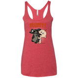 T-Shirts Vintage Red / X-Small Fluffy Raccoon Women's Triblend Racerback Tank