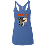 T-Shirts Vintage Royal / X-Small Fluffy Raccoon Women's Triblend Racerback Tank
