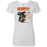 T-Shirts Heather White / S Fluffy Raccoon Women's Triblend T-Shirt