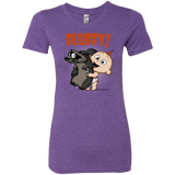 T-Shirts Purple Rush / S Fluffy Raccoon Women's Triblend T-Shirt