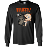 T-Shirts Black / YS Fluffy Raccoon Youth Long Sleeve T-Shirt