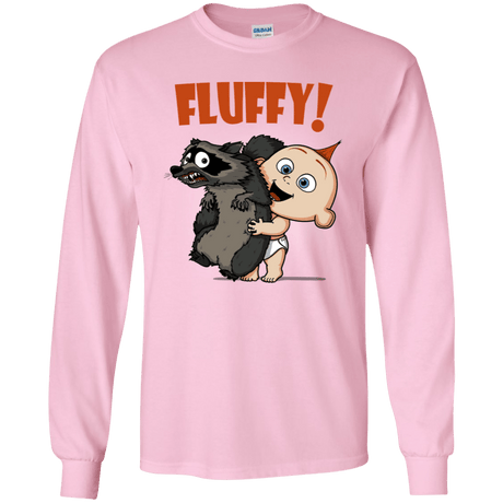 T-Shirts Light Pink / YS Fluffy Raccoon Youth Long Sleeve T-Shirt