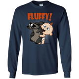 T-Shirts Navy / YS Fluffy Raccoon Youth Long Sleeve T-Shirt