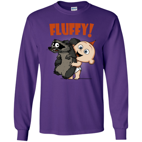 T-Shirts Purple / YS Fluffy Raccoon Youth Long Sleeve T-Shirt