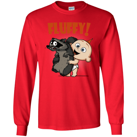 T-Shirts Red / YS Fluffy Raccoon Youth Long Sleeve T-Shirt