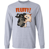 T-Shirts Sport Grey / YS Fluffy Raccoon Youth Long Sleeve T-Shirt