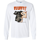 T-Shirts White / YS Fluffy Raccoon Youth Long Sleeve T-Shirt