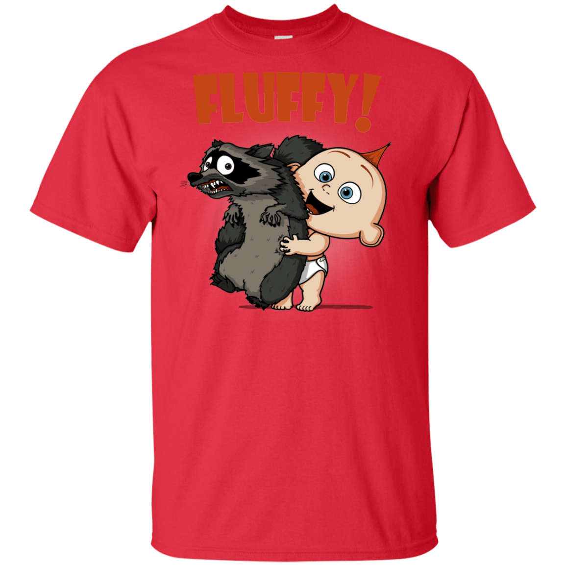 T-Shirts Red / YXS Fluffy Raccoon Youth T-Shirt