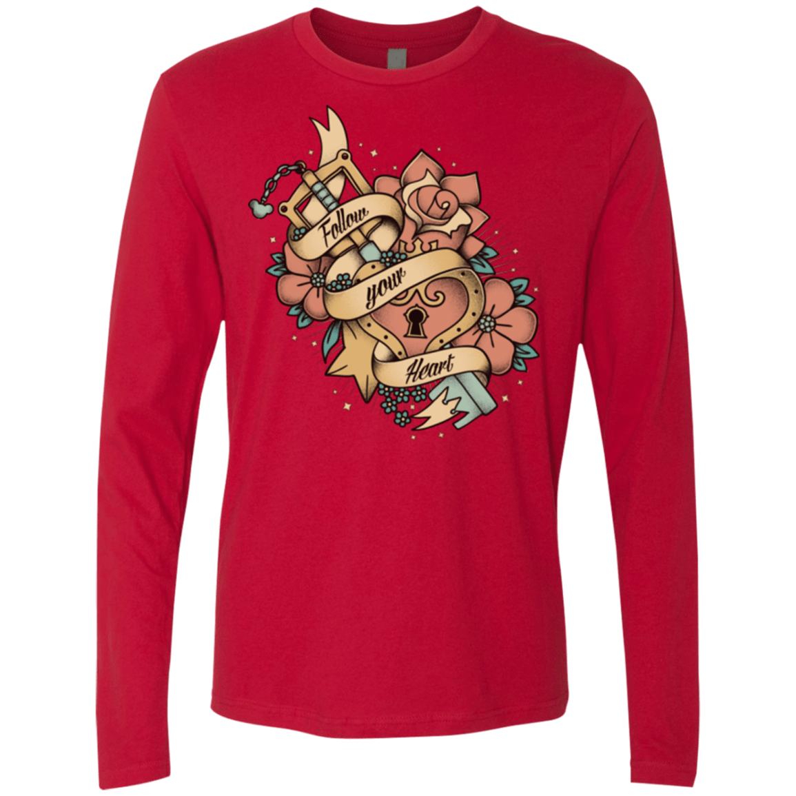 T-Shirts Red / Small Follow your heart Men's Premium Long Sleeve