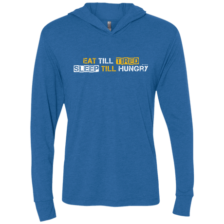 T-Shirts Vintage Royal / X-Small Food Sleep Loop Triblend Long Sleeve Hoodie Tee