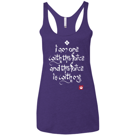 T-Shirts Purple / X-Small Force Mantra White Women's Triblend Racerback Tank