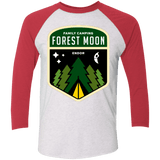 T-Shirts Heather White/Vintage Red / X-Small Forest Moon Triblend 3/4 Sleeve