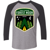 T-Shirts Premium Heather/ Vintage Black / X-Small Forest Moon Triblend 3/4 Sleeve