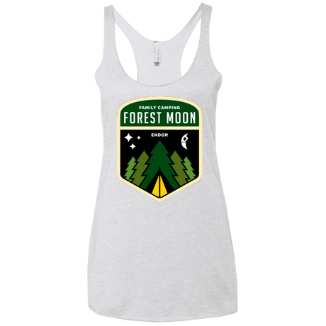 T-Shirts Heather White / X-Small Forest Moon Women's Triblend Racerback Tank