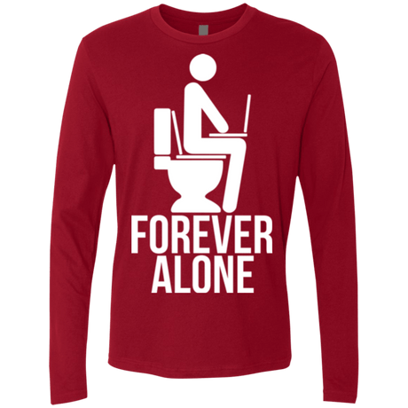 T-Shirts Cardinal / Small Forever alone Men's Premium Long Sleeve