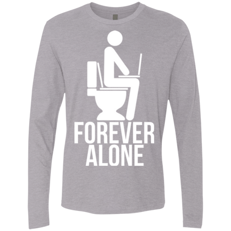 T-Shirts Heather Grey / Small Forever alone Men's Premium Long Sleeve