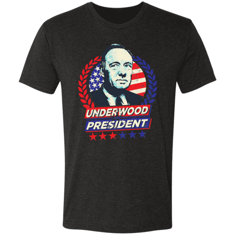 T-Shirts Vintage Black / S Frank Underwood 4 Pres Men's Triblend T-Shirt