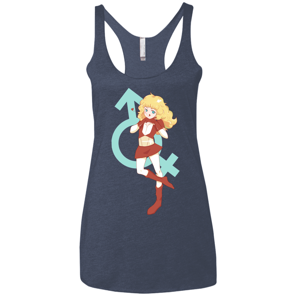 T-Shirts Vintage Navy / X-Small Frol Women's Triblend Racerback Tank