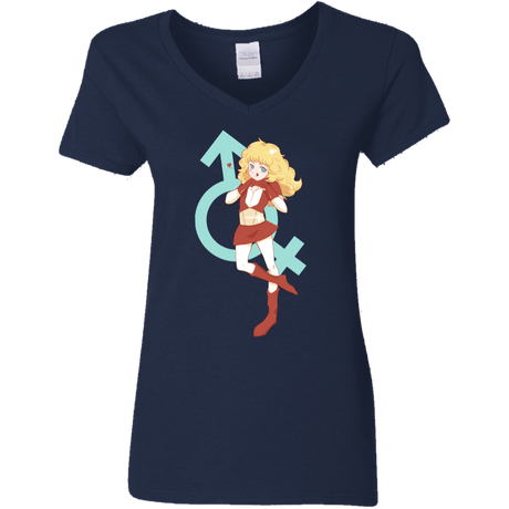 T-Shirts Navy / S Frol Women's V-Neck T-Shirt