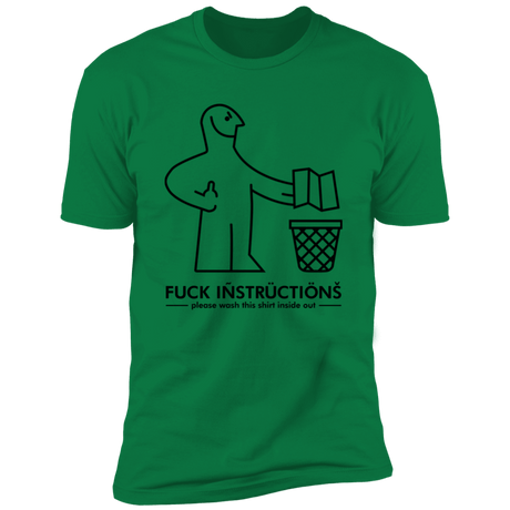 T-Shirts Kelly Green / S Fuck Instructions Men's Premium T-Shirt
