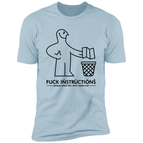 T-Shirts Light Blue / S Fuck Instructions Men's Premium T-Shirt