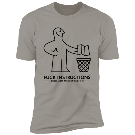 T-Shirts Light Grey / S Fuck Instructions Men's Premium T-Shirt