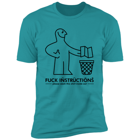 T-Shirts Tahiti Blue / S Fuck Instructions Men's Premium T-Shirt