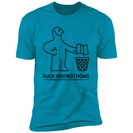 T-Shirts Turquoise / S Fuck Instructions Men's Premium T-Shirt