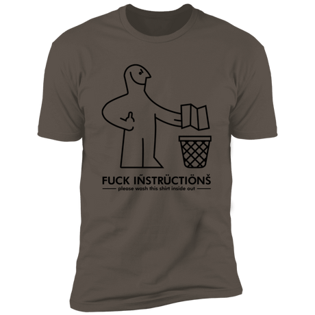 T-Shirts Warm Grey / S Fuck Instructions Men's Premium T-Shirt