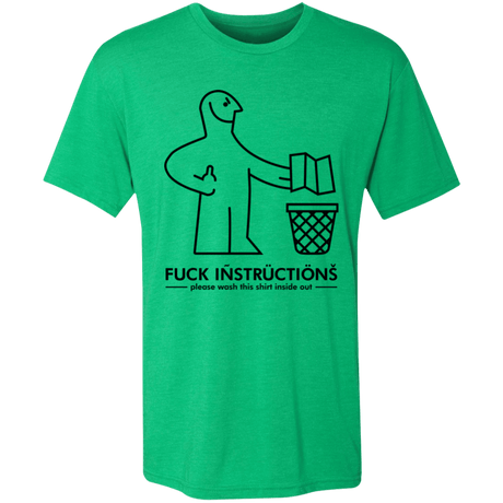 T-Shirts Envy / S Fuck Instructions Men's Triblend T-Shirt